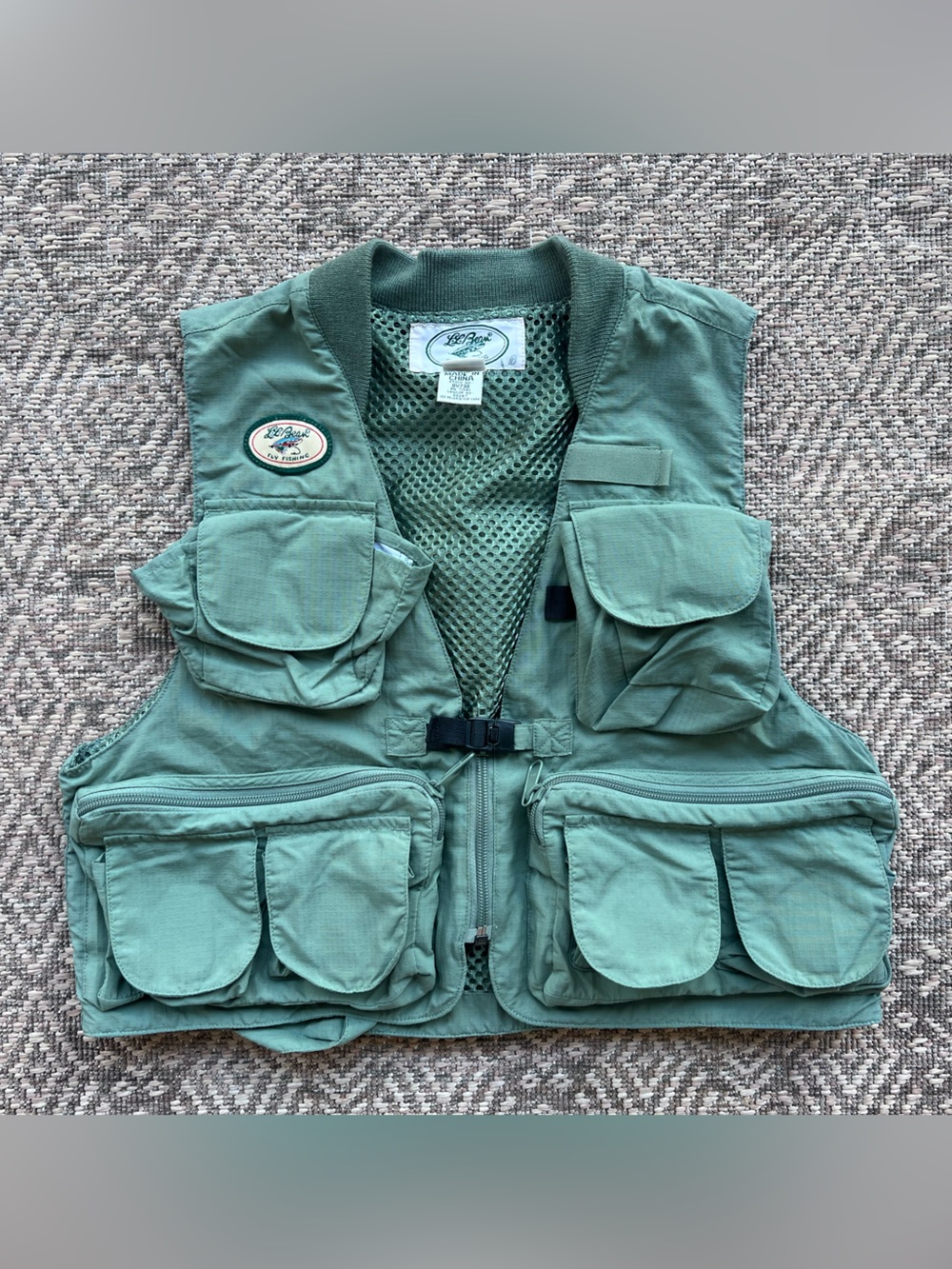 L.L.Bean Women’s Fly Fishing Vest Small Sage Green Utility Outdoor Gorpcore